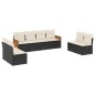vidaXL 8-tlg. Garten-Sofagarnitur mit Kissen Schwarz Poly Rattan vidaXL 8-tlg. Garten-Sofagarnitur mit Kissen Schwarz Poly Rattan