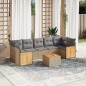 vidaXL 8-tlg. Garten-Sofagarnitur mit Kissen Beige Poly Rattan vidaXL 8-tlg. Garten-Sofagarnitur mit Kissen Beige Poly Rattan