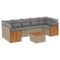 vidaXL 8-tlg. Garten-Sofagarnitur mit Kissen Beige Poly Rattan vidaXL 8-tlg. Garten-Sofagarnitur mit Kissen Beige Poly Rattan