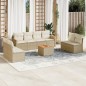 vidaXL 9-tlg. Garten-Sofagarnitur mit Kissen Beige Poly Rattan vidaXL 9-tlg. Garten-Sofagarnitur mit Kissen Beige Poly Rattan