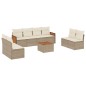 vidaXL 9-tlg. Garten-Sofagarnitur mit Kissen Beige Poly Rattan vidaXL 9-tlg. Garten-Sofagarnitur mit Kissen Beige Poly Rattan
