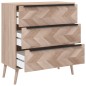 vidaXL Schubladenschrank Sonoma-Eiche 80x38,5x87 cm Holzwerkstoff vidaXL Schubladenschrank Sonoma-Eiche 80x38,5x87 cm Holzwerkstoff