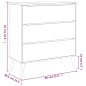 vidaXL Schubladenschrank Sonoma-Eiche 80x38,5x87 cm Holzwerkstoff vidaXL Schubladenschrank Sonoma-Eiche 80x38,5x87 cm Holzwerkstoff