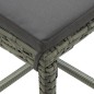 5-tlg. Gartenbar-Set mit Kissen Poly Rattan Grau 5-tlg. Gartenbar-Set mit Kissen Poly Rattan Grau