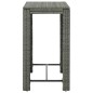 5-tlg. Gartenbar-Set mit Kissen Poly Rattan Grau 5-tlg. Gartenbar-Set mit Kissen Poly Rattan Grau