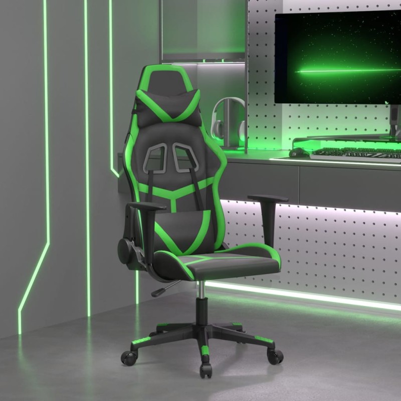 vidaXL Gaming-Stuhl mit Massagefunktion Schwarz und Grün Kunstleder vidaXL Gaming-Stuhl mit Massagefunktion Schwarz und Grün Kunstleder