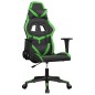 vidaXL Gaming-Stuhl mit Massagefunktion Schwarz und Grün Kunstleder vidaXL Gaming-Stuhl mit Massagefunktion Schwarz und Grün Kunstleder