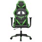 vidaXL Gaming-Stuhl mit Massagefunktion Schwarz und Grün Kunstleder vidaXL Gaming-Stuhl mit Massagefunktion Schwarz und Grün Kunstleder