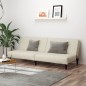 vidaXL Schlafsofa 2-Sitzer Creme Samt vidaXL Schlafsofa 2-Sitzer Creme Samt