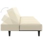vidaXL Schlafsofa 2-Sitzer Creme Samt vidaXL Schlafsofa 2-Sitzer Creme Samt