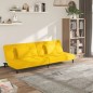 vidaXL Schlafsofa 2-Sitzer mit 2 Kissen Gelb Samt vidaXL Schlafsofa 2-Sitzer mit 2 Kissen Gelb Samt