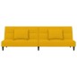 vidaXL Schlafsofa 2-Sitzer mit 2 Kissen Gelb Samt vidaXL Schlafsofa 2-Sitzer mit 2 Kissen Gelb Samt