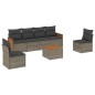 vidaXL 7-tlg. Garten-Sofagarnitur mit Kissen Grau Poly Rattan vidaXL 7-tlg. Garten-Sofagarnitur mit Kissen Grau Poly Rattan