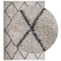 vidaXL Teppich Shaggy Hochflor Modern Beige und Anthrazit 120x170 cm vidaXL Teppich Shaggy Hochflor Modern Beige und Anthrazit 120x170 cm