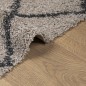vidaXL Teppich Shaggy Hochflor Modern Beige und Anthrazit 120x170 cm vidaXL Teppich Shaggy Hochflor Modern Beige und Anthrazit 120x170 cm