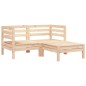 vidaXL Gartensofa 2-Sitzer mit Hocker Massivholz Kiefer vidaXL Gartensofa 2-Sitzer mit Hocker Massivholz Kiefer