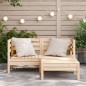 vidaXL Gartensofa 2-Sitzer mit Hocker Massivholz Kiefer vidaXL Gartensofa 2-Sitzer mit Hocker Massivholz Kiefer