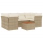 vidaXL 7-tlg. Garten-Sofagarnitur mit Kissen Beige Poly Rattan vidaXL 7-tlg. Garten-Sofagarnitur mit Kissen Beige Poly Rattan
