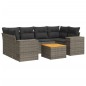 vidaXL 7-tlg. Garten-Sofagarnitur mit Kissen Grau Poly Rattan vidaXL 7-tlg. Garten-Sofagarnitur mit Kissen Grau Poly Rattan