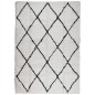 vidaXL Teppich Shaggy Hochflor Modern Creme und Schwarz 160x230 cm vidaXL Teppich Shaggy Hochflor Modern Creme und Schwarz 160x230 cm