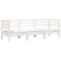 vidaXL Gartensofa 3-Sitzer Weiß Massivholz Kiefer vidaXL Gartensofa 3-Sitzer Weiß Massivholz Kiefer