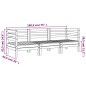vidaXL Gartensofa 3-Sitzer Weiß Massivholz Kiefer vidaXL Gartensofa 3-Sitzer Weiß Massivholz Kiefer