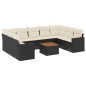 vidaXL 10-tlg. Garten-Sofagarnitur mit Kissen Schwarz Poly Rattan vidaXL 10-tlg. Garten-Sofagarnitur mit Kissen Schwarz Poly Rattan