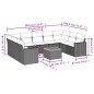 vidaXL 10-tlg. Garten-Sofagarnitur mit Kissen Schwarz Poly Rattan vidaXL 10-tlg. Garten-Sofagarnitur mit Kissen Schwarz Poly Rattan