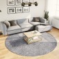 vidaXL Teppich Shaggy Hochflor Modern Blau Ø 240 cm vidaXL Teppich Shaggy Hochflor Modern Blau Ø 240 cm