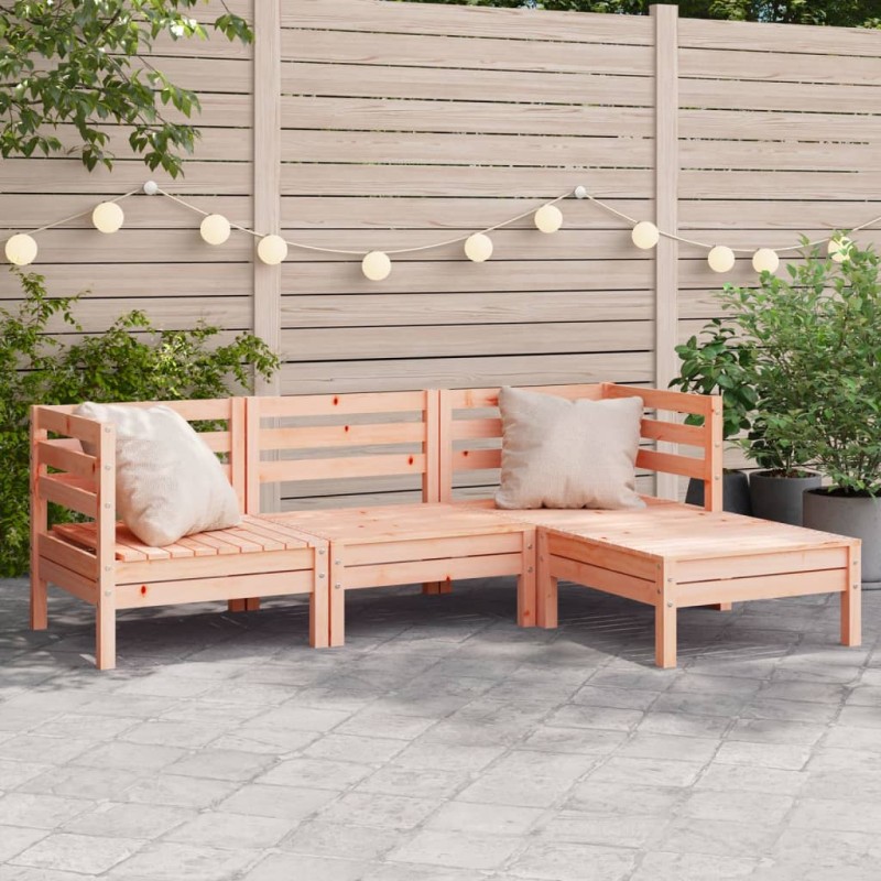 vidaXL Gartensofa 3-Sitzer mit Hocker Massivholz Douglasie vidaXL Gartensofa 3-Sitzer mit Hocker Massivholz Douglasie