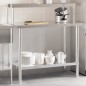 vidaXL Küchen-Arbeitstisch mit Aufsatzboard 110x55x120 cm Edelstahl vidaXL Küchen-Arbeitstisch mit Aufsatzboard 110x55x120 cm Edelstahl