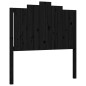 Massivholzbett mit Kopfteil Schwarz 100x200 cm Massivholzbett mit Kopfteil Schwarz 100x200 cm