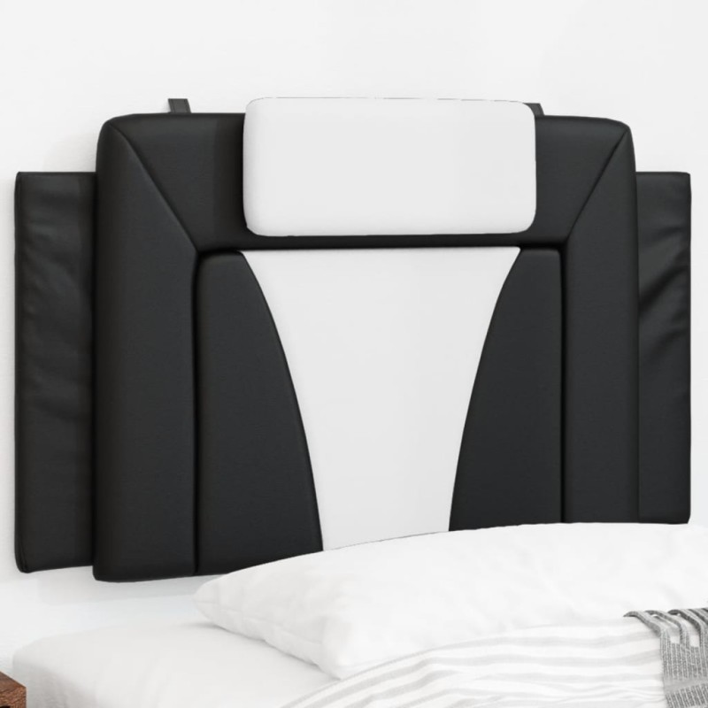 vidaXL Kopfteil-Kissen Schwarz und Weiß 90 cm Kunstleder vidaXL Kopfteil-Kissen Schwarz und Weiß 90 cm Kunstleder