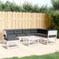 vidaXL 7-tlg. Garten-Lounge-Set mit Kissen Weiß Massivholz Kiefer vidaXL 7-tlg. Garten-Lounge-Set mit Kissen Weiß Massivholz Kiefer