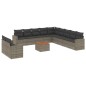 vidaXL 12-tlg. Garten-Sofagarnitur mit Kissen Grau Poly Rattan vidaXL 12-tlg. Garten-Sofagarnitur mit Kissen Grau Poly Rattan