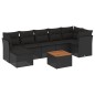 vidaXL 8-tlg. Garten-Sofagarnitur mit Kissen Schwarz Poly Rattan vidaXL 8-tlg. Garten-Sofagarnitur mit Kissen Schwarz Poly Rattan