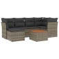 vidaXL 7-tlg. Garten-Sofagarnitur mit Kissen Grau Poly Rattan vidaXL 7-tlg. Garten-Sofagarnitur mit Kissen Grau Poly Rattan
