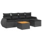vidaXL 6-tlg. Garten-Sofagarnitur mit Kissen Schwarz Poly Rattan vidaXL 6-tlg. Garten-Sofagarnitur mit Kissen Schwarz Poly Rattan