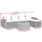 vidaXL 6-tlg. Garten-Sofagarnitur mit Kissen Schwarz Poly Rattan vidaXL 6-tlg. Garten-Sofagarnitur mit Kissen Schwarz Poly Rattan