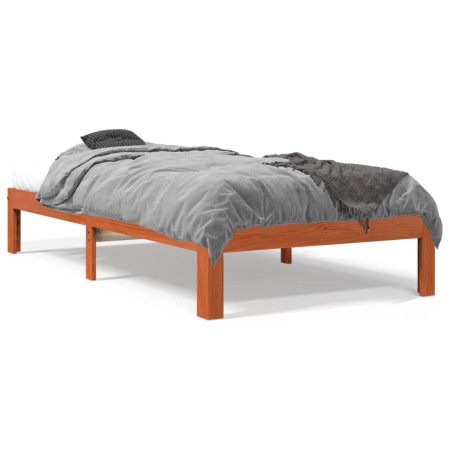 vidaXL Massivholzbett Wachsbraun 100x200 cm Kiefer
