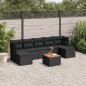 vidaXL 8-tlg. Garten-Sofagarnitur mit Kissen Schwarz Poly Rattan vidaXL 8-tlg. Garten-Sofagarnitur mit Kissen Schwarz Poly Rattan