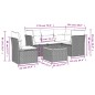 vidaXL 6-tlg. Garten-Sofagarnitur mit Kissen Beige Poly Rattan vidaXL 6-tlg. Garten-Sofagarnitur mit Kissen Beige Poly Rattan