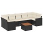 vidaXL 8-tlg. Garten-Sofagarnitur mit Kissen Schwarz Poly Rattan vidaXL 8-tlg. Garten-Sofagarnitur mit Kissen Schwarz Poly Rattan