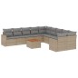 vidaXL 11-tlg. Garten-Sofagarnitur mit Kissen Beige Poly Rattan vidaXL 11-tlg. Garten-Sofagarnitur mit Kissen Beige Poly Rattan