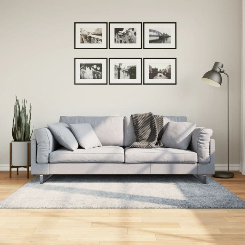 vidaXL Teppich Shaggy Hochflor Modern Blau 120x170 cm vidaXL Teppich Shaggy Hochflor Modern Blau 120x170 cm