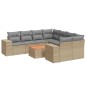 vidaXL 9-tlg. Garten-Sofagarnitur mit Kissen Beige Poly Rattan vidaXL 9-tlg. Garten-Sofagarnitur mit Kissen Beige Poly Rattan