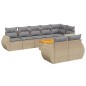 vidaXL 9-tlg. Garten-Sofagarnitur mit Kissen Beige Poly Rattan vidaXL 9-tlg. Garten-Sofagarnitur mit Kissen Beige Poly Rattan