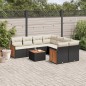vidaXL 9-tlg. Garten-Sofagarnitur mit Kissen Schwarz Poly Rattan vidaXL 9-tlg. Garten-Sofagarnitur mit Kissen Schwarz Poly Rattan