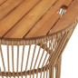 vidaXL Garten-Beistelltische 2 Stk. mit Holzplatte Beige Poly Rattan vidaXL Garten-Beistelltische 2 Stk. mit Holzplatte Beige Poly Rattan