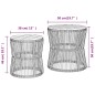 vidaXL Garten-Beistelltische 2 Stk. mit Holzplatte Beige Poly Rattan vidaXL Garten-Beistelltische 2 Stk. mit Holzplatte Beige Poly Rattan